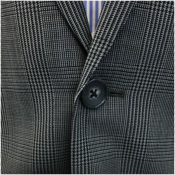 J CREW Mens Blazer Sport Coat Casual Jacket Size 38R 2 Button Wool Suit THOMPSON
